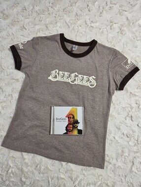 Polydor - Bee Gees Number Ones 2 CD Set Plus Vintage Promo Tshirt - 2004  *RARE*